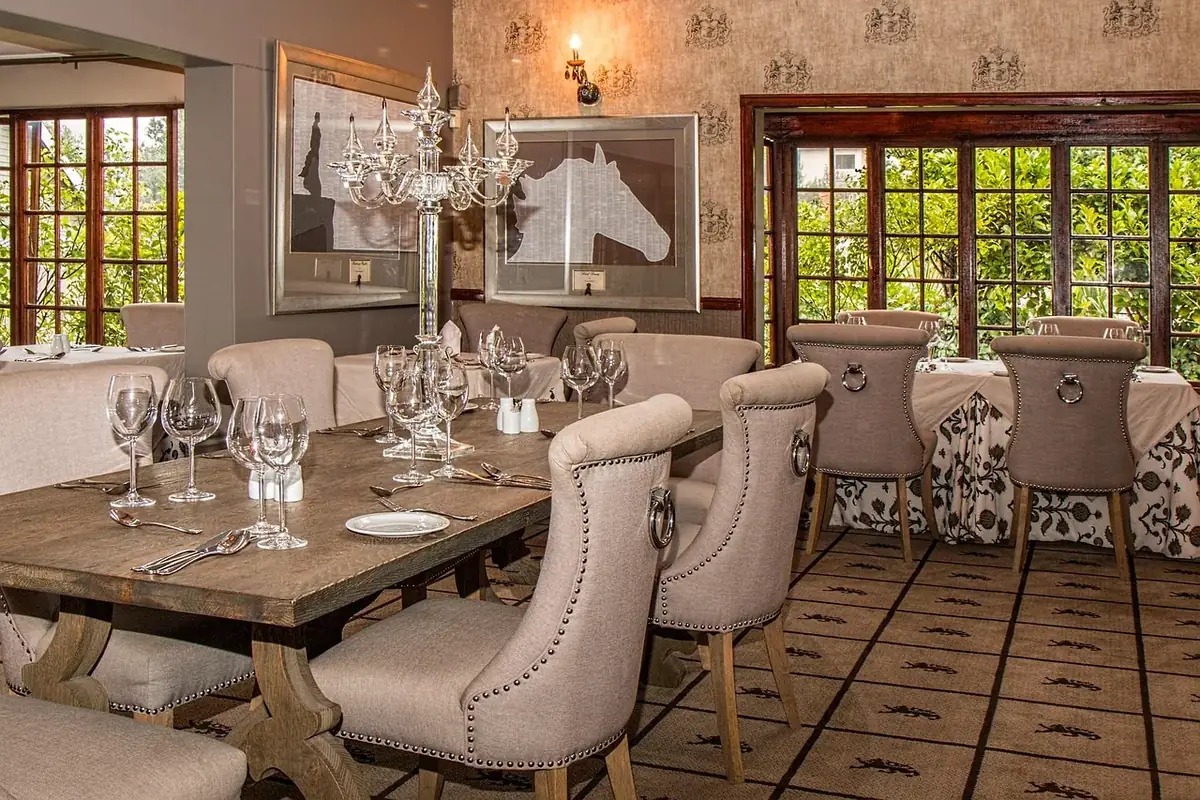 The dining room at Casa Verde Kitchen, laid for dinner.