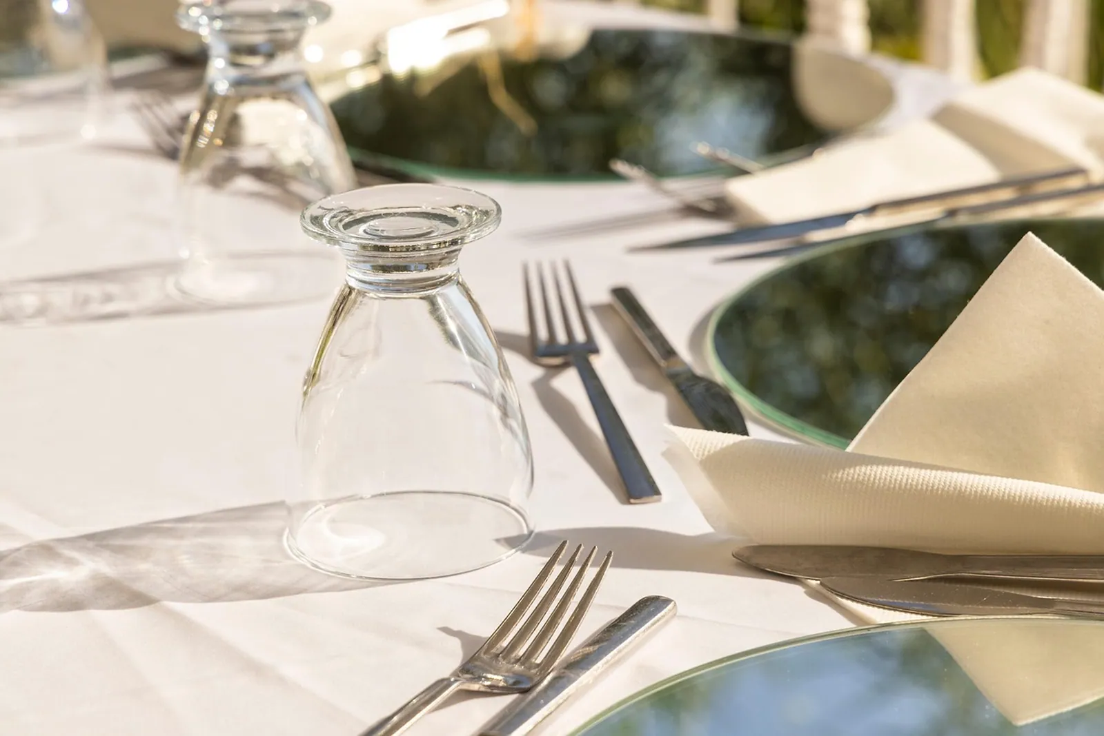 A table set for two.