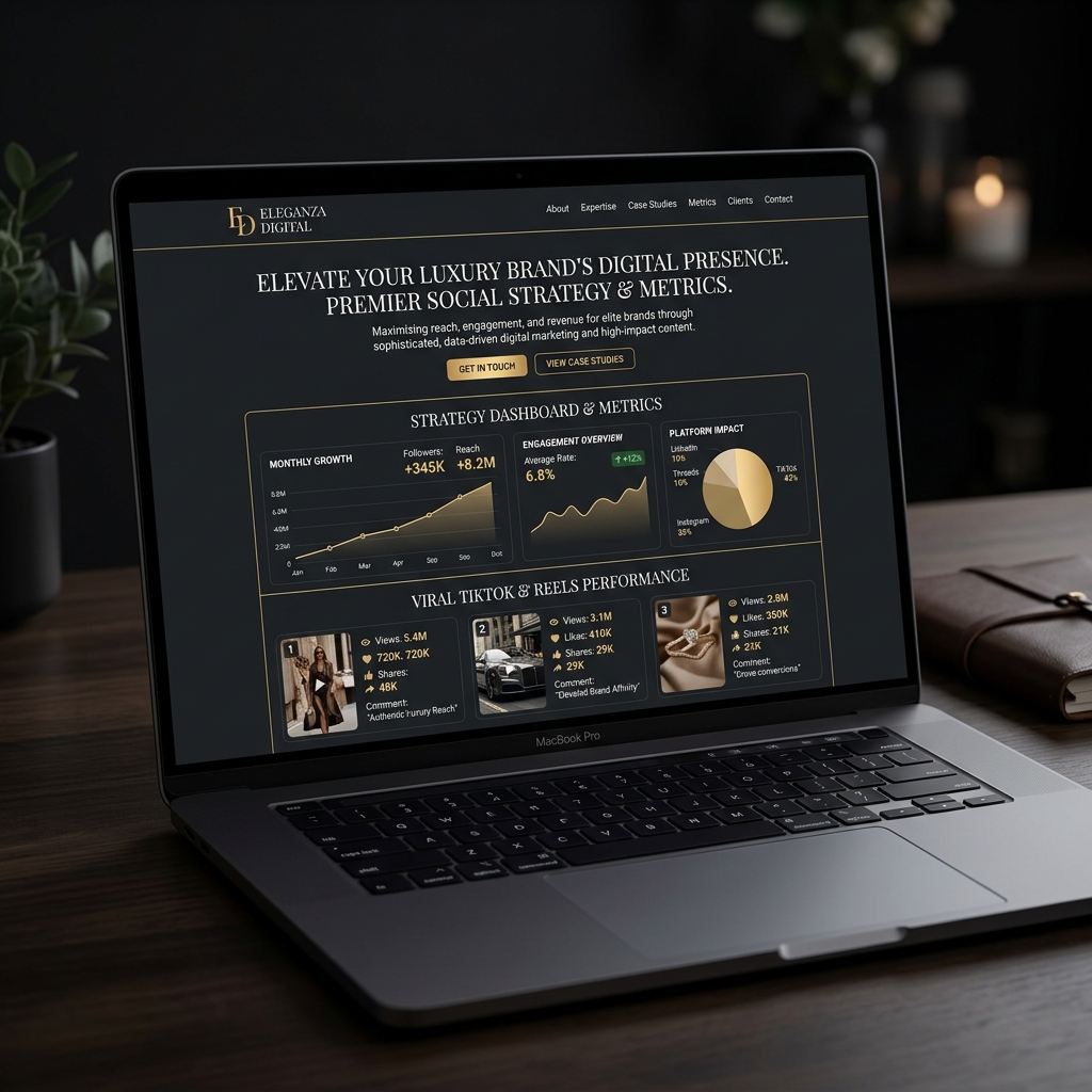 Aria Vance social media specialist portfolio sample website.